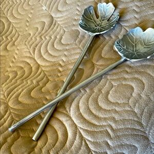 Unique Metal Cabbage Design Salad Servers